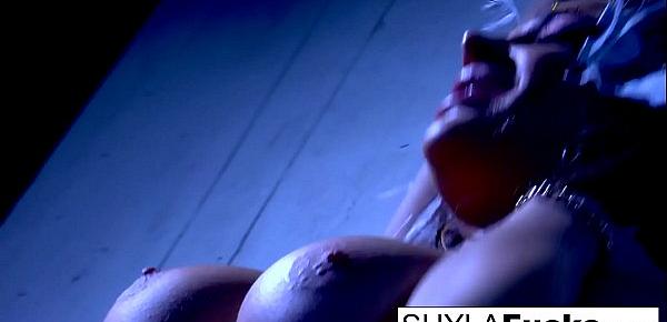  Busty Nikka obeys Shyla Stylez&039;s commands in this erotic girl on girl sex!